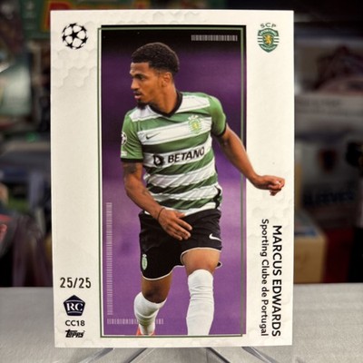 Marcus Edwards 2022-23 Topps Total Football Purple RC SSP 25/25 !!   MINT GEM?