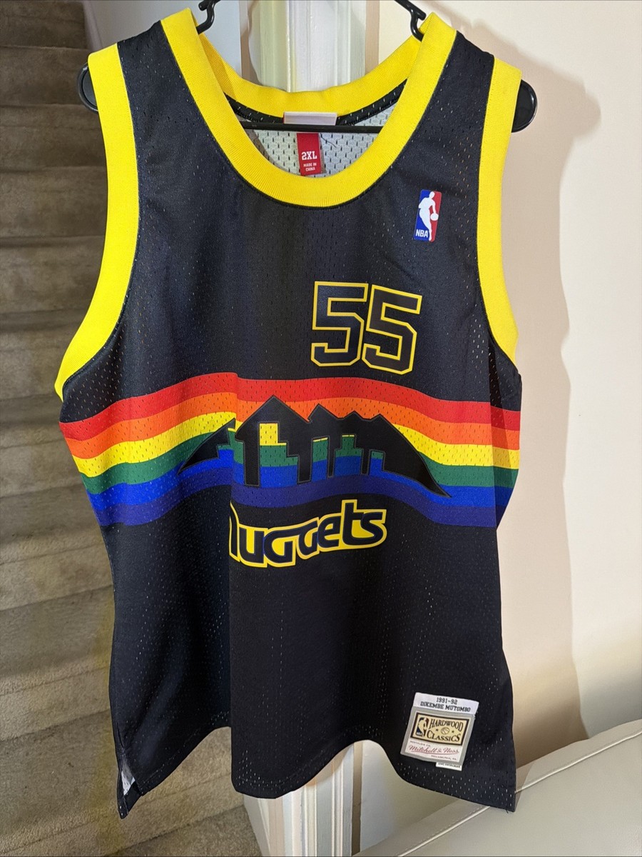 DENVER NUGGETS DIKEMBE MUTOMBO 1991-92 Mitchell & Ness Swingman