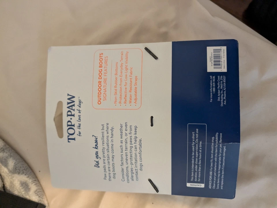 Botas Top Paw pequeñas reflectantes para perros exteriores resistentes al agua NUEVAS Foto 3 de 3