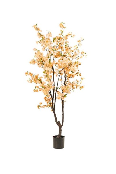 artplants Kunstbaum KirschblüTenbaum Jankfun, Mit BlüTen, Pfirsich, 210Cm-image