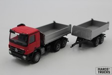 Herpa MB Mercedes Actros MP3 M dumper tandem e rimorchio serie rossa 1:87 /H2
