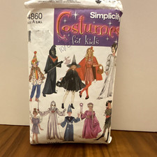 Simplicity 4860 Kids Unisex Costume Sewing Pattern Size A S M L