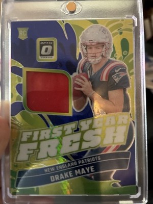 2024 Panini Donruss Optic - First Year Fresh Drake Maye #FYF-DME Blue Hyper Priz