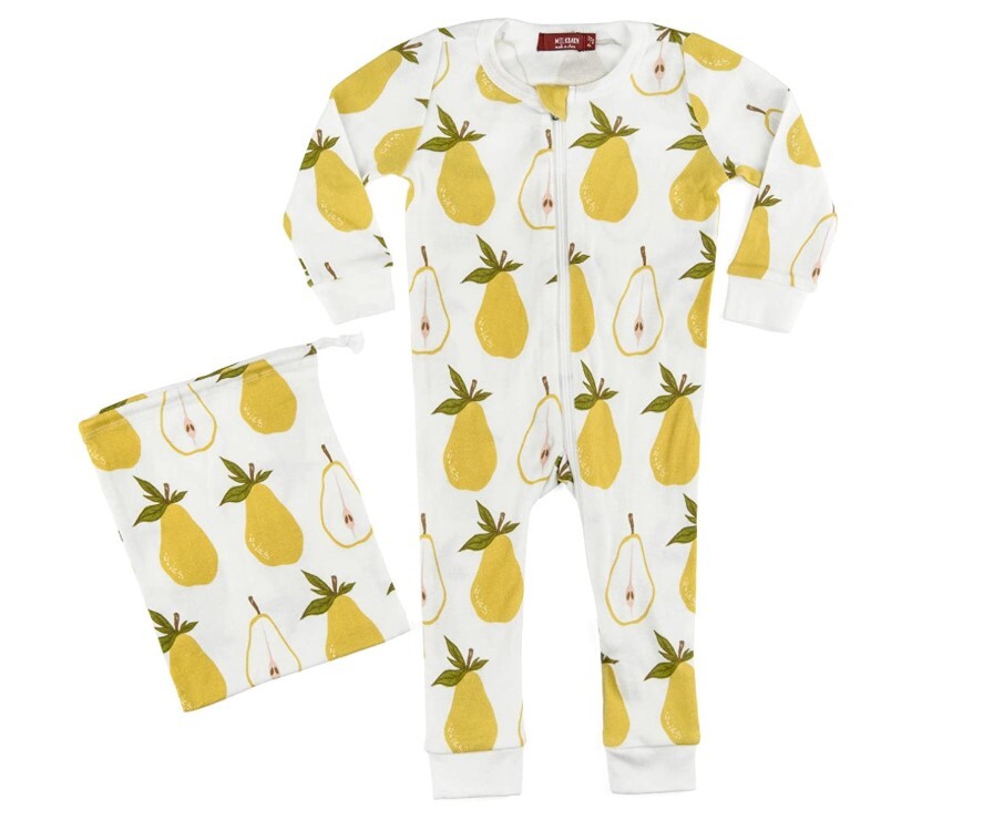 MILKBARN Pear ORGANIC Cotton Zipper Pajamas Baby Boy/Girl 69 Months Unisex NEW eBay