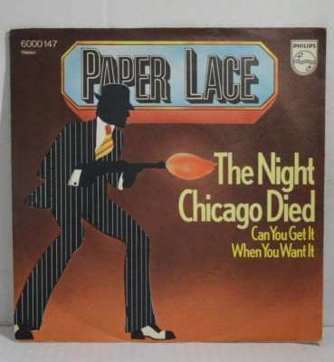 PAPER LACE - The Night Chicago Died 7'' Single Philips 1974
