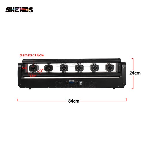 SHEHDS 6x500mW RGB 3in1/ RGB+RGB/ Full Red Beam Moving Head Laser Light - Picture 50 of 68