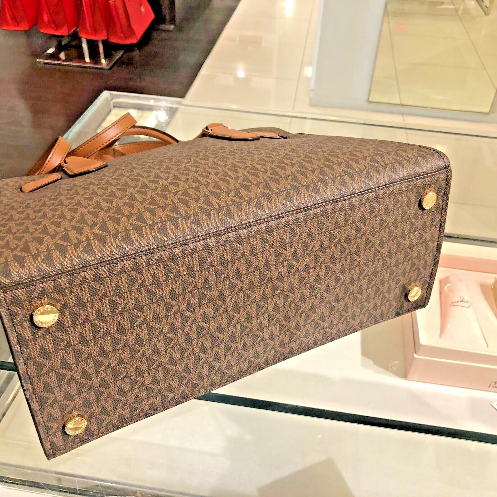 MICHAEL KORS HAMILTON MEDIUM SATCHEL SHOULDER BAG BROWN 194900653210 eBay