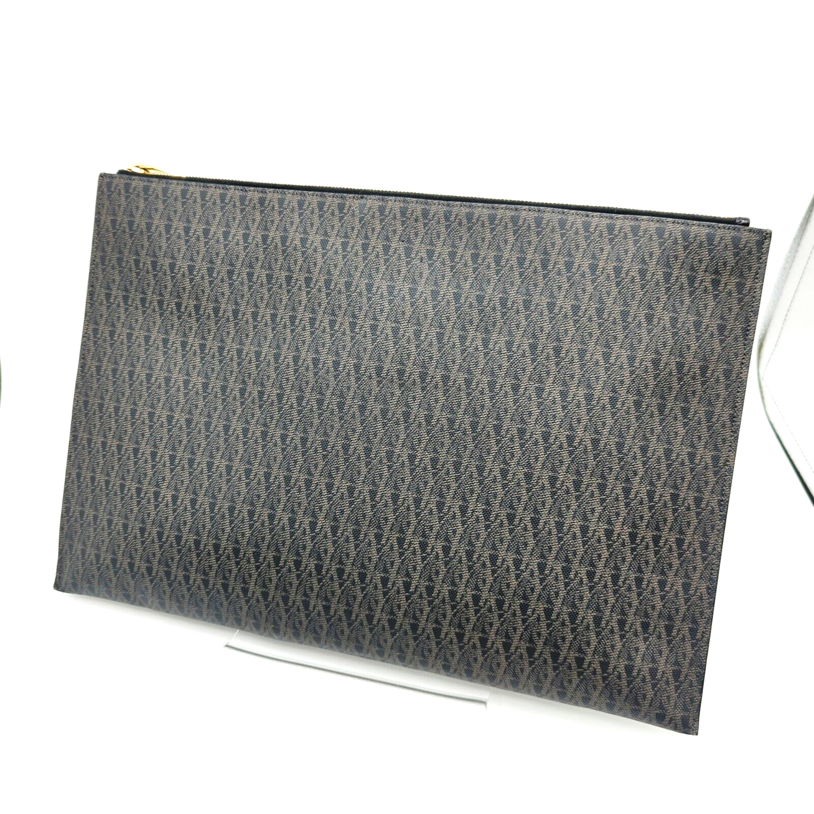 Borsa pochette Saint Laurent Paris pelle YSL classica toile monogram PVC marrone #276