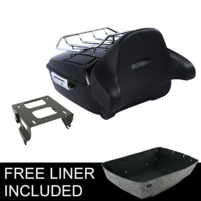 King Trunk Luggage Rack Solo Mount Fit For Harley Touring Road King Glide 14-26