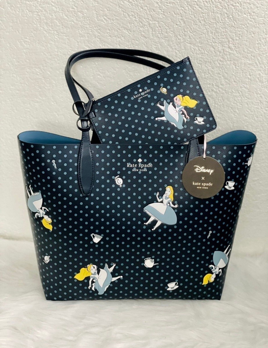 NWT Kate Spade Large Disney Alice In Wonderland Reversible Tote