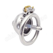 Stainless Steel Male Sissy Chastity Cage Chastity Device with Locks Rings
