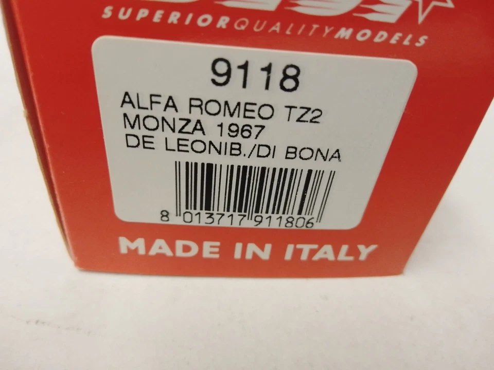 Best Model Alfa Romeo TZ2 #28  De Leoni Di Bona Monza 1967 1/43 9118 - Immagine 3 di 3