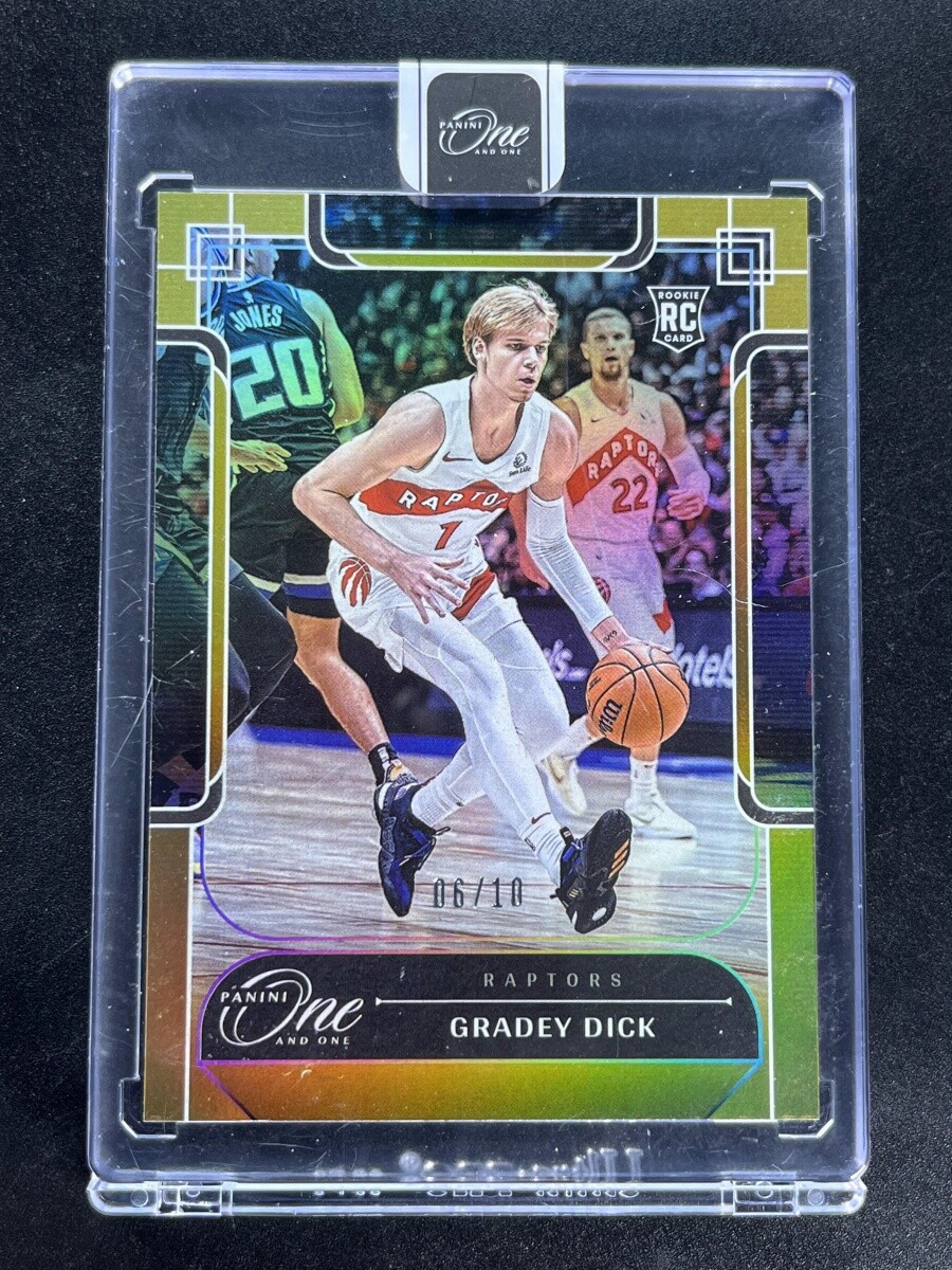 2023-24 Panini One And One Gradey Dick #102 Gold Rookie RC Raptors /10