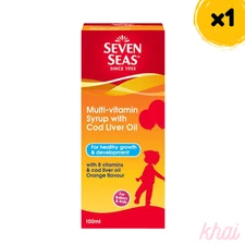 Seven Seas Multivitamin Syrup 100ml Cod Liver Oil Orange Flavour For Kids