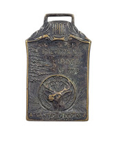 Vintage Brass/Bronze NJ Elks Lodge Watch FOB Rare HTF ANTIQUE Chas M Robbins CO