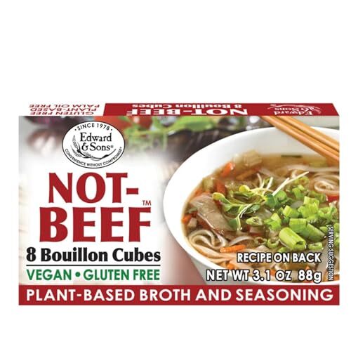 Edward & Son's Not Beef Bouillon Cubes - Vegan Broth Cubes,  Assorted Flavors 