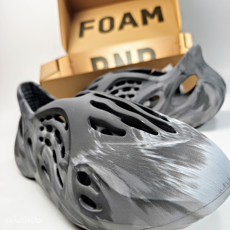 Adidas US 12 Men's Antoca Grey Blue MX Granite Marbled Yeezy Foam RNR IE4931 New thumbnail 14