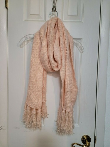 SONOMA LIFESTYLE FRINGED SCARF PINK WOMEN'S NEW W/O TAG - Picture 2 of 3