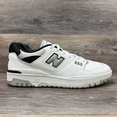 New Balance 550 White Concrete Black Shoe Sneaker BB550NCL Mens Size 13