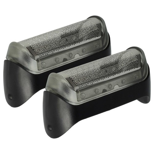 2 Grilles Doubles De Rasoir Pour Braun 51S Et 51B + Cadre - Nickel Argenté Neuf