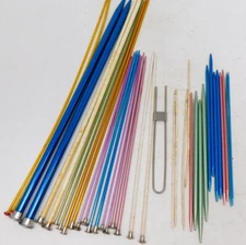 10 Pair Bates/Boye Knitting Needles  & 18 Double Pointed Needles & Stitch Holder