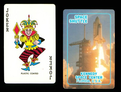 1 x Joker Spielkarte Kennedy Space Center Florida Launch Shuttle blau AB 1238