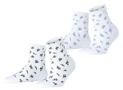 Esprit Aux femmes Floral Coton Chaussettes - blanc - Photo 1/4
