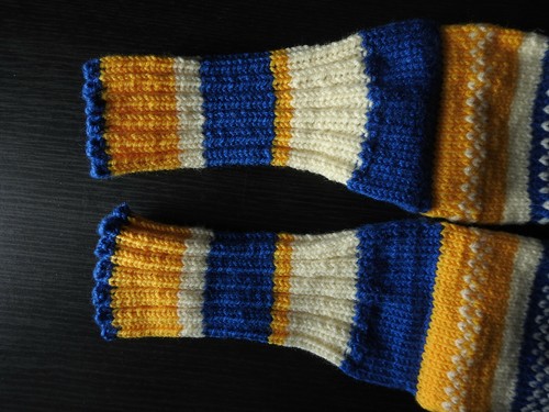 Knitted Socks Woolen Winter Socks Wool Blend Hand Knit US 9-10 - Picture 5 of 6