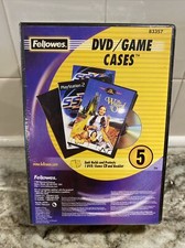 BRAND NEW SEALED 5-Pack Fellowes DVD/Game Cases 83357