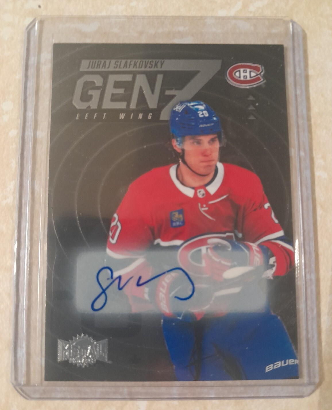 Juraj Slafkovsky #GZ-8 Hockey Cards 2024 SkyBox Metal Universe Gen Z trading card — raw and PSA graded price guide