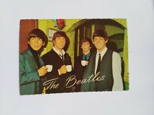 The Beatles, alte Autogramm/Postkarte ohne Herkunftsnachweis, gezackter Rand, 60