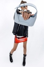 ALEXANDER MCQUEEN 2590$ The Jewelled Hobo Mini Bag , Knuckle Handle, Chain