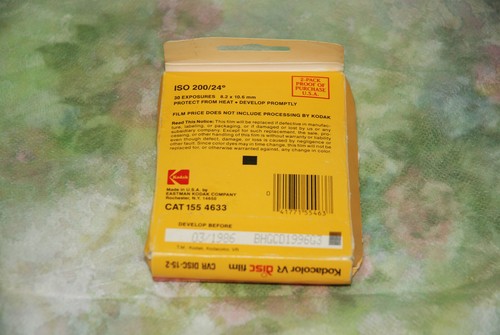 New Kodak Kodacolor VR Film 30 Exposure DISC Lot of 2 Expired 1986 200 ISo ASA - Picture 2 of 3