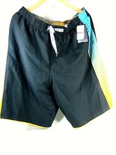 Nike Men's Continuum Splice Volley Black Swim Trunks,Size XXL,New