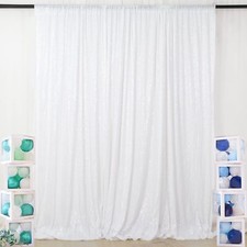 PHOTOBOOTH Backdrop Choice-4FTx7FT-White-Sequin backdrops Sequin FabricWeddin...