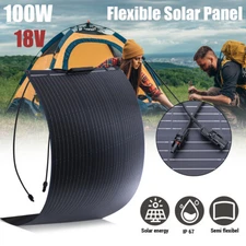 12V 100W Watt Mono Solar Panel Battery Charging Power PV RV Home Boat Off-Grid