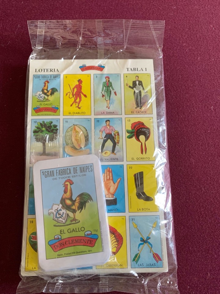 Don Clemente Authentieke Originele JUMBO Mexicaanse Bingo Loteria Spel, 10 Boards, NIEUW