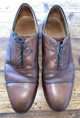 Johnston & Murphy Optima Cap Toe Men's Brown Oxford Dress Shoes 12 D