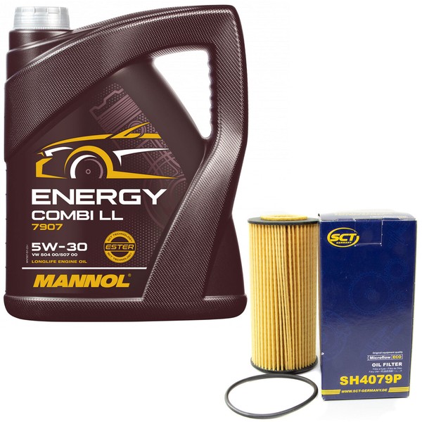 MotoröL Set 5W-30 5 Liter + ÖLfilter FüR Audi Q5 2.0 Tfsi Quattro 132KW 180 PS-image