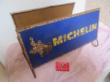 ancienne tôle litho non émaillée Michelin présentoir à pneu