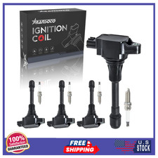 Ignition Coil Pack and Iridium Spark Plug Compatible with Nissan Altima Rogue