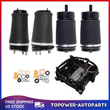 5PCS Air Suspension Air Spring & Compressor For Land Rover Range Rover L322 HSE