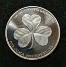 Rare 2015 Assay of Ireland Dublin Goldsmiths Shamrock One OZ 9999 Fine Silver