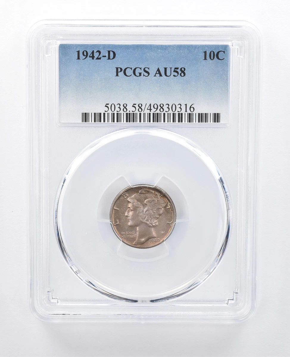 AU 58 Graded Mercury Dimes (1916-1945) for sale | eBay
