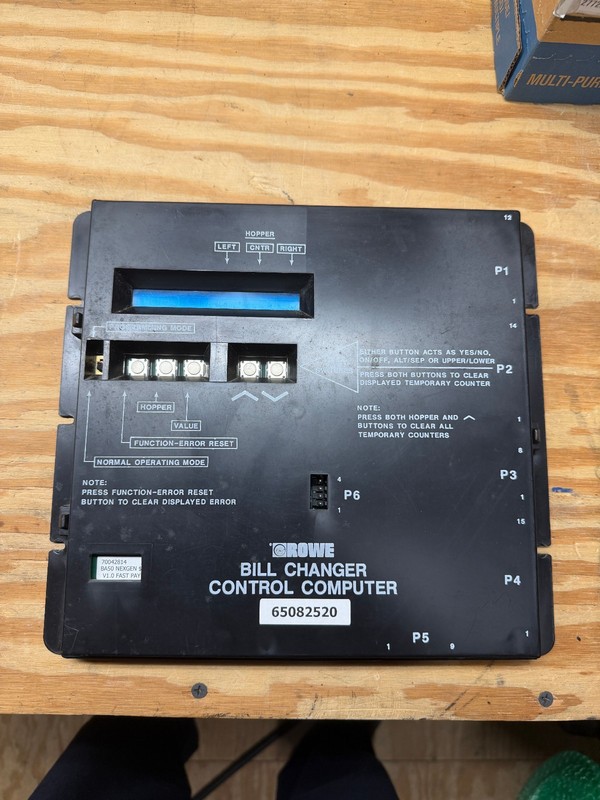 Rowe 65082520 Bill Changer Control Computer Board For BC 3500 UNTESTED