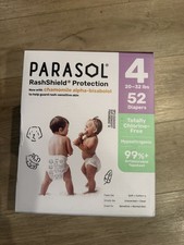 Parasol Chlorine-Free Diapers with RashShield Protection - Size 4 - 52ct