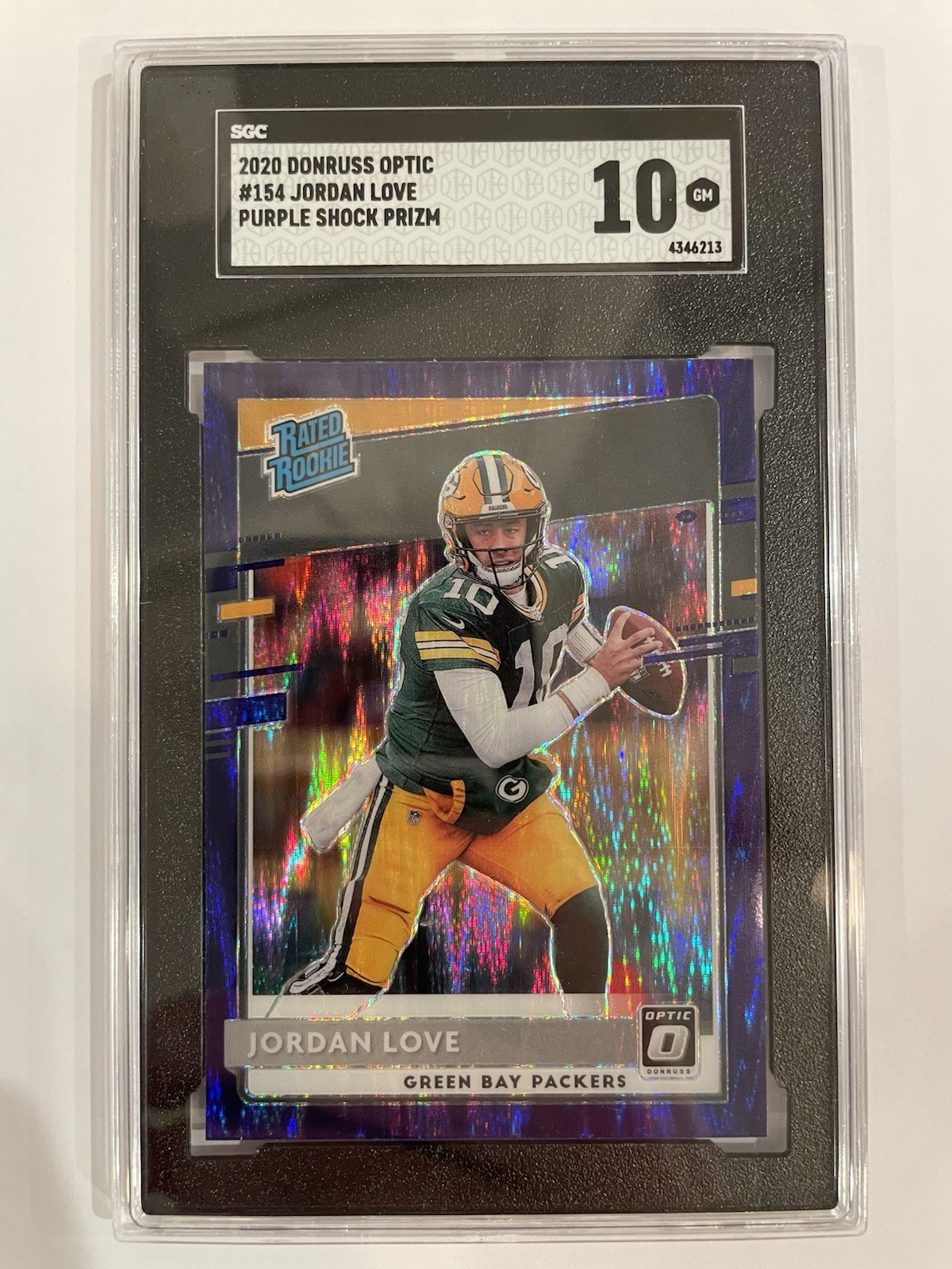 2020 Panini Donruss Optic Rated Rookies Jordan Love Purple Shock Prizm SGC 10