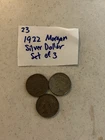 1922 Morgan Silver Dollar Set Of 3 # 23