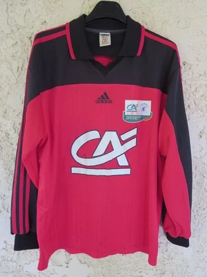 Maillot EAG GUINGAMP porté n°15 COUPE GAMBARDELLA 2002 ADIDAS vintage shirt XL - Photo 1/4