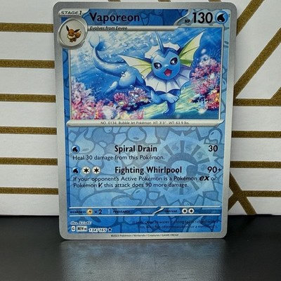 Vaporeon 134/165 Pokmon Scarlet & Violet 151 Rare Holo NM | eBay Vaporeon 134/165 Pokmon Scarlet & Violet 151 Rare Holo NM | eBay